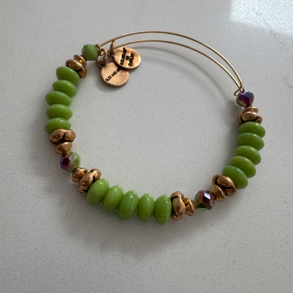 Alex & Ani Gold and Green Beaded Avocado Bracelet Set 🥑 - Picture 3 of 3